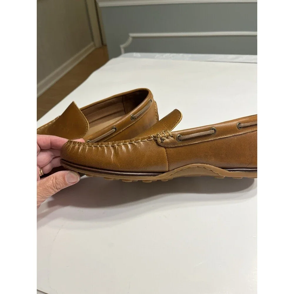 Frye Tan Brown Leather Loafers Men’s Sz 9